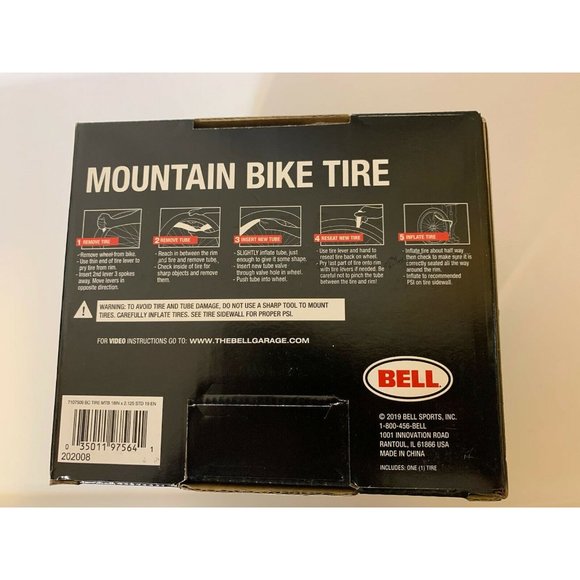 New BELL MOUNTAIN BIKE TIRE 18 IN BICYCLE TIRE 18 X 2.125" - Picture 5 of 6